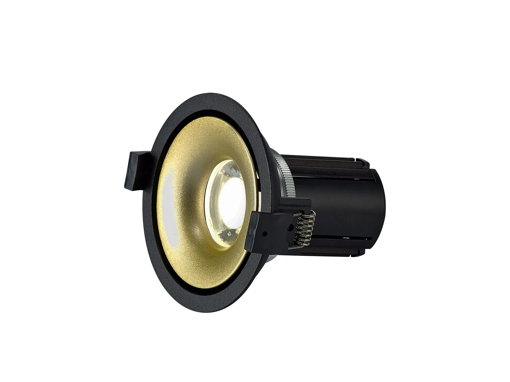 DM201069  Bolor 10 Tridonic Powered 10W 4000K 810lm 36° CRI>90 LED Engine Black/Gold Fixed Recessed Spotlight, IP20